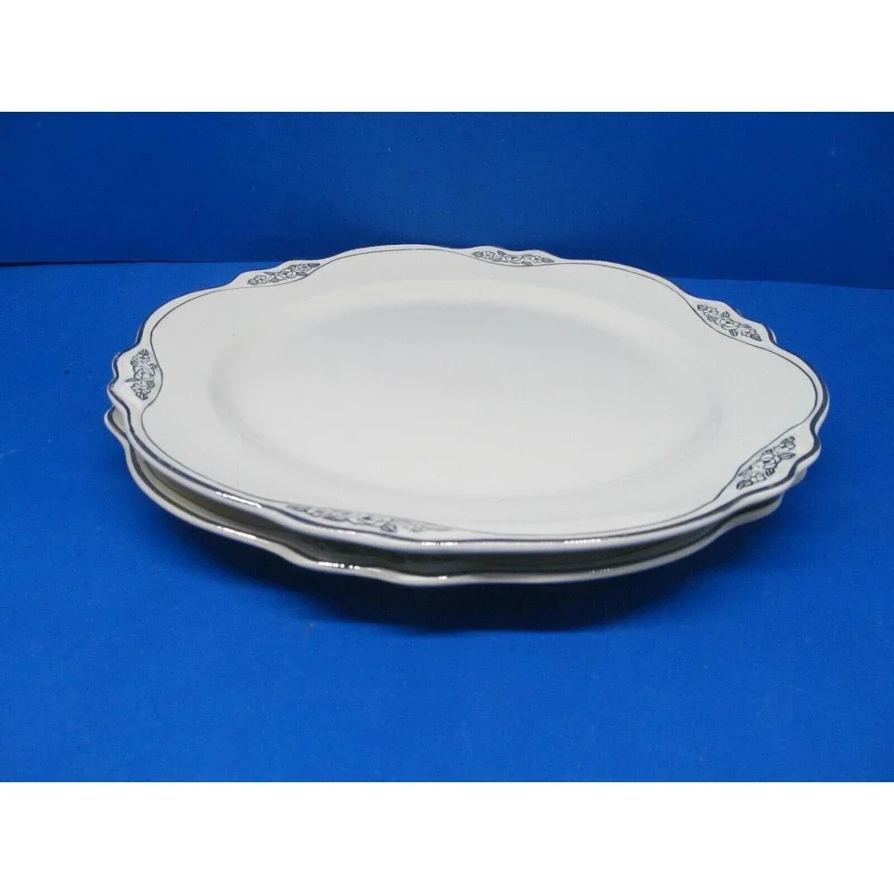 Homer Laughlin Virginia Rose Patrician F44 N8 Luncheon Plates Set Of 2 Plates GC